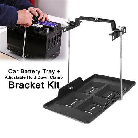 metal car battery bracket|universal battery hold down bracket.